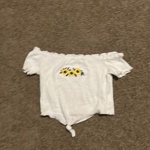 Girls off-shoulder crop top